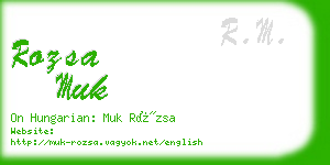 rozsa muk business card